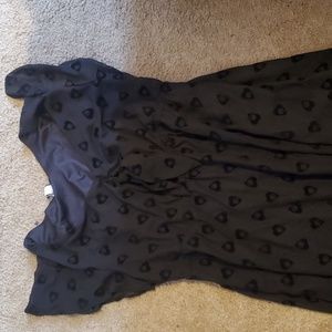 Hot Topic black heart pattern dress.